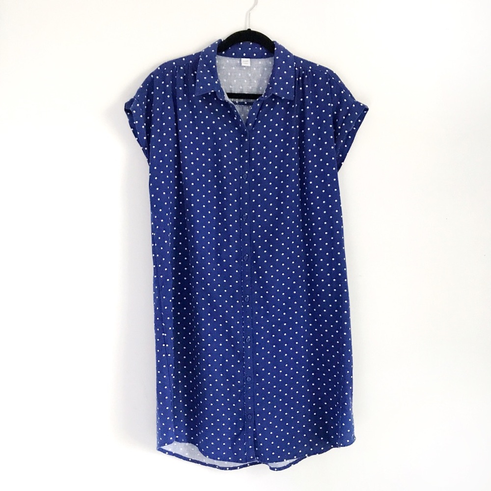 Blue polka dot dress